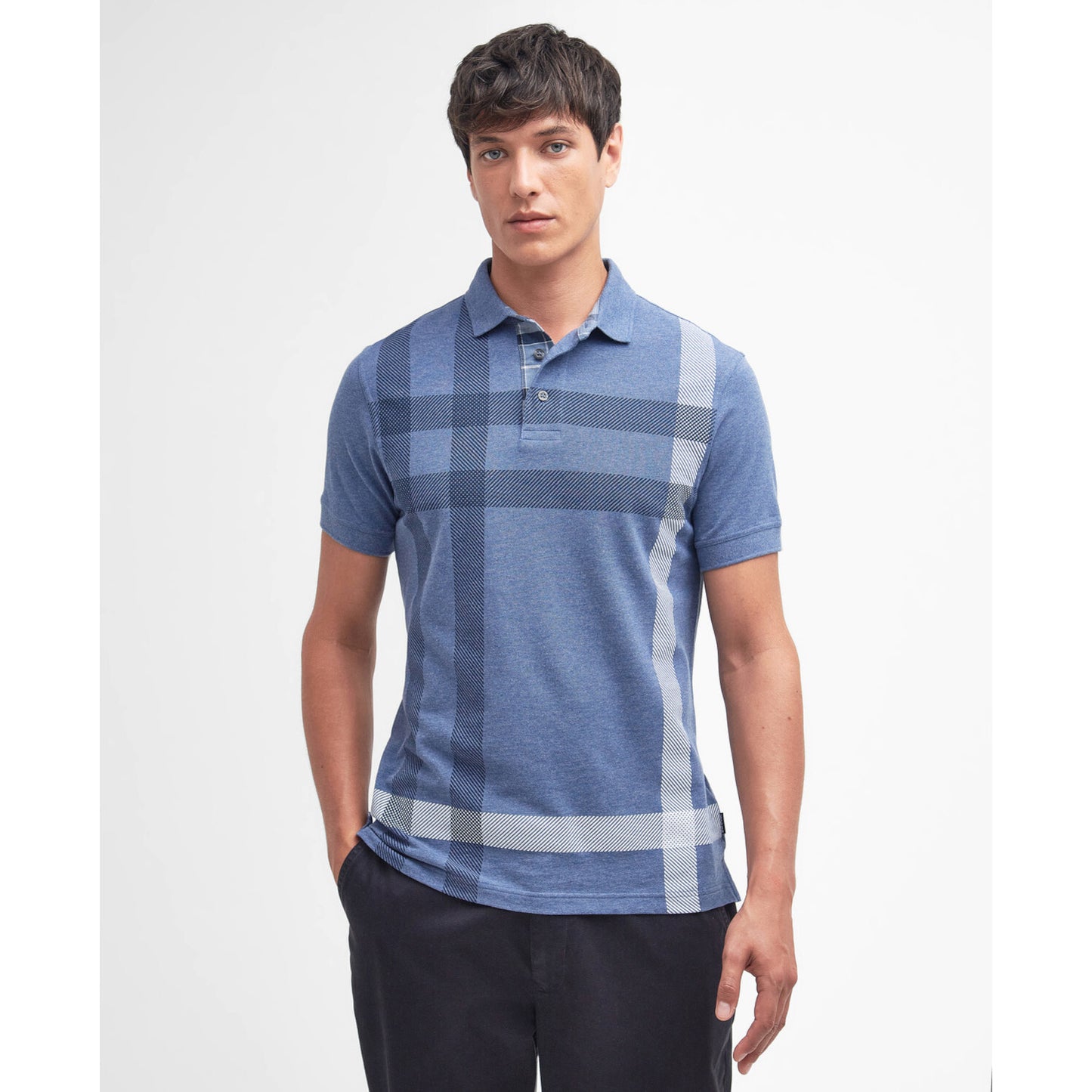 Barbour Blaine Chambray Tailored Polo Shirt