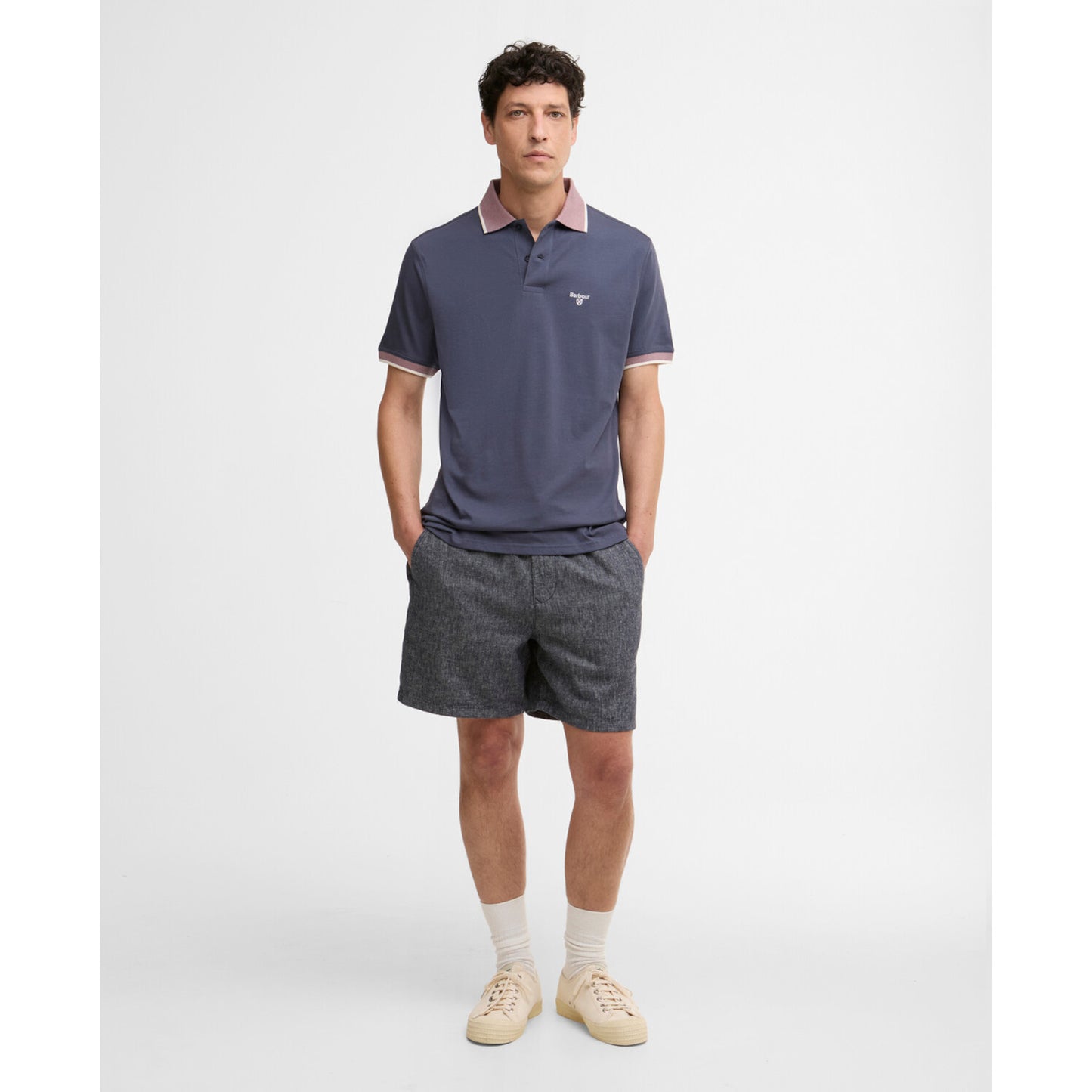 Barbour Cornsay Washed Navy Polo Shirt