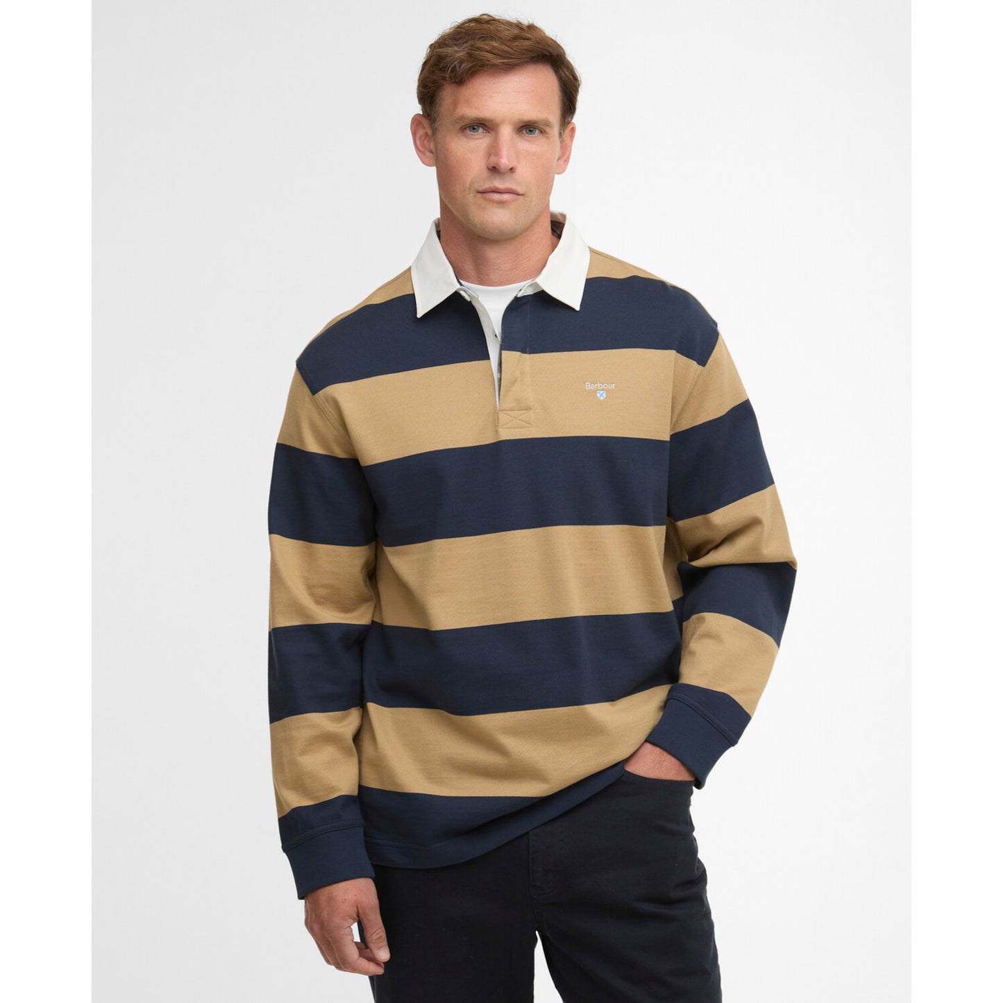 Barbour Broome Navy/Trench Rugby Shirt