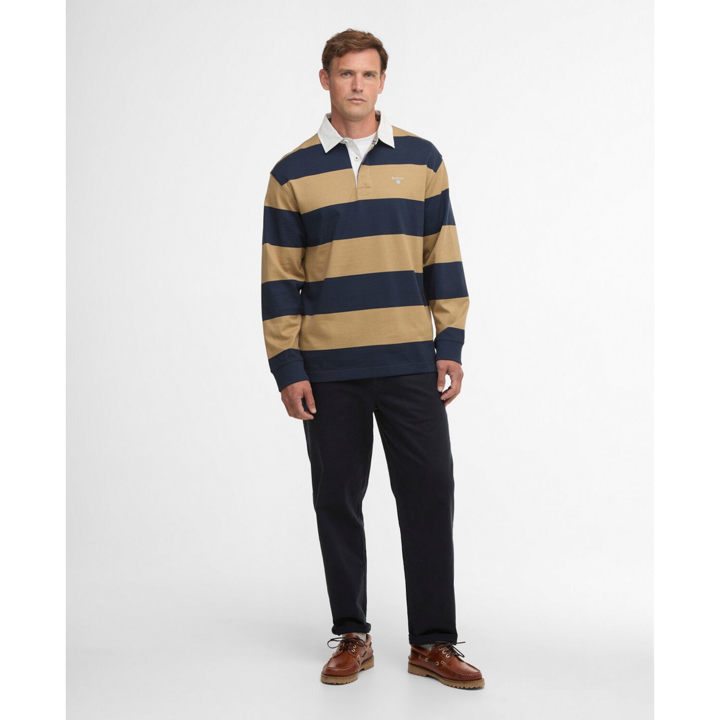 Barbour Broome Navy/Trench Rugby Shirt