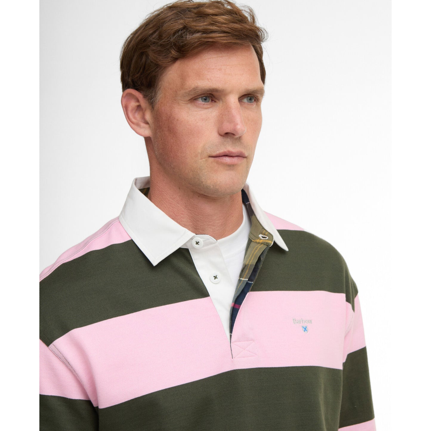 Barbour Broome Pink Rugby Shirt