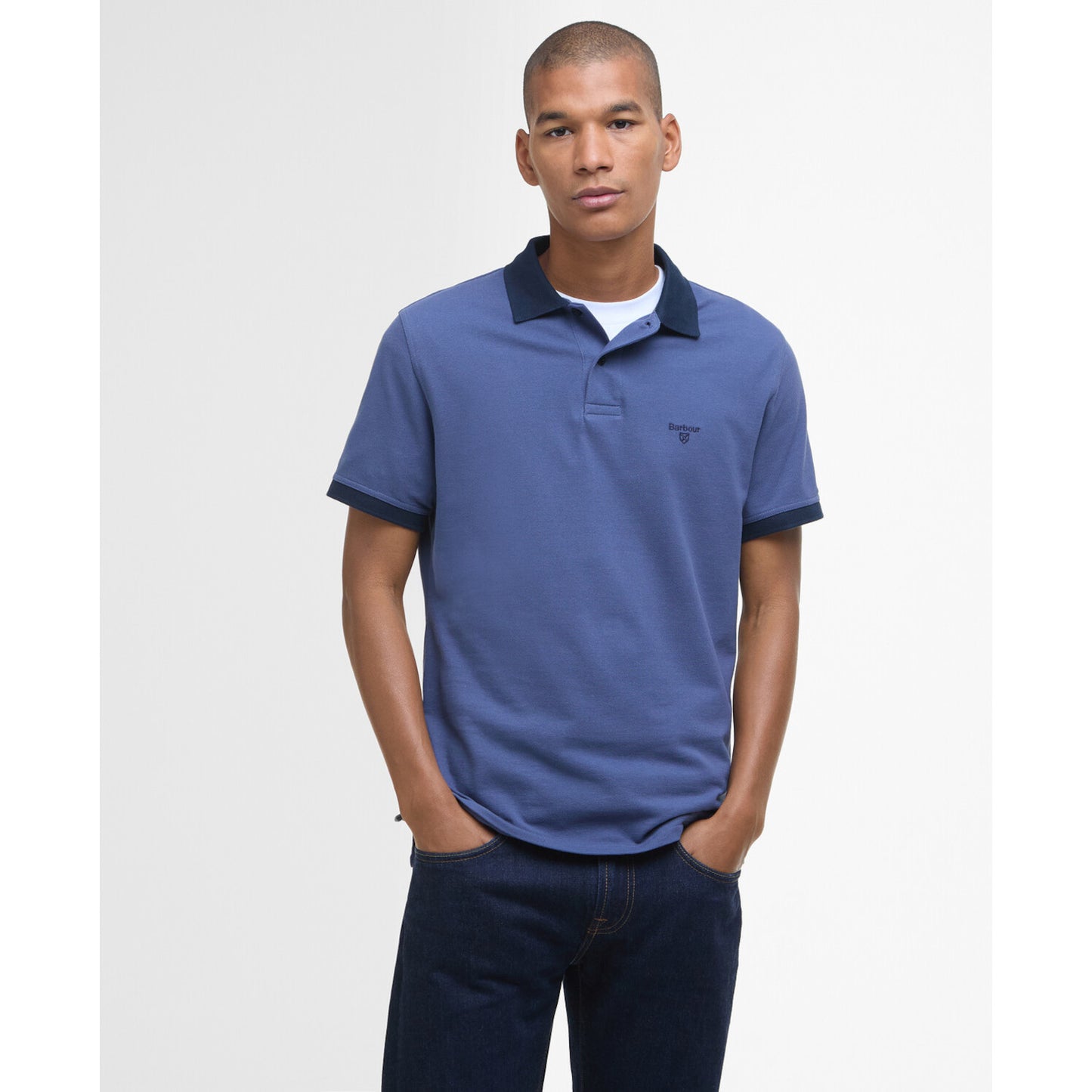 Barbour Lynmouth Oceana Tipped Tailored Fit Polo Shirt