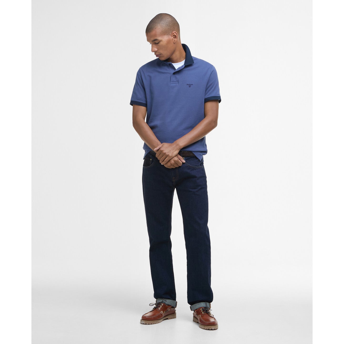 Barbour Lynmouth Oceana Tipped Tailored Fit Polo Shirt