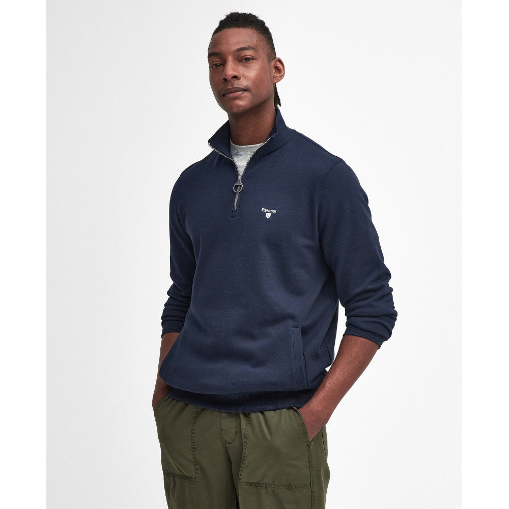 Barbour Beckhill Navy Half Zip Sweatshirt