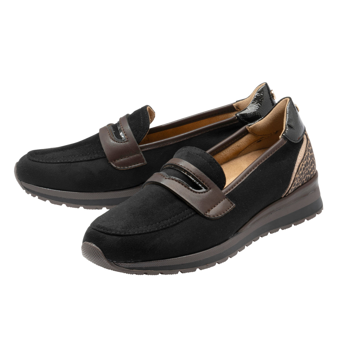 Lotus Montana Black/Brown Shoes