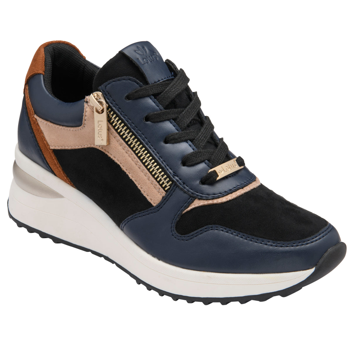 Lotus Moore Navy/Tan Shoes