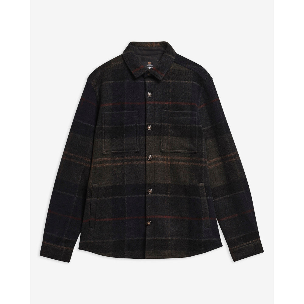 Barbour Woodlane Shadow Classic Tartan Brushed Check Overshirt