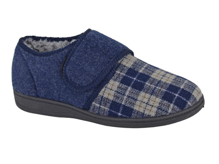 Wallace MS411CK Navy Slippers