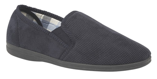 Wallace MS534C Navy Slippers