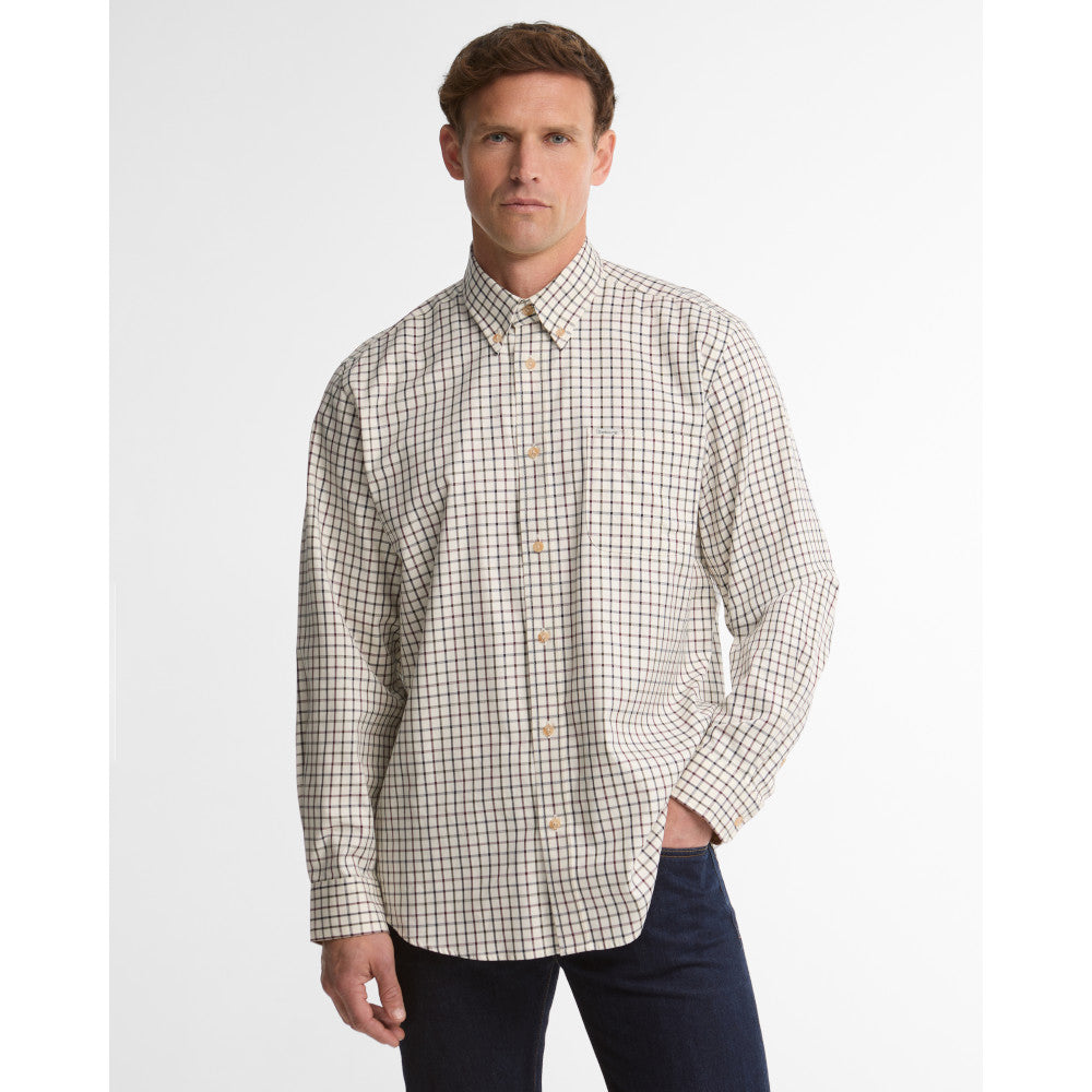 Barbour Sporting Dark Bordeaux Tattersall Regular Fit Shirt