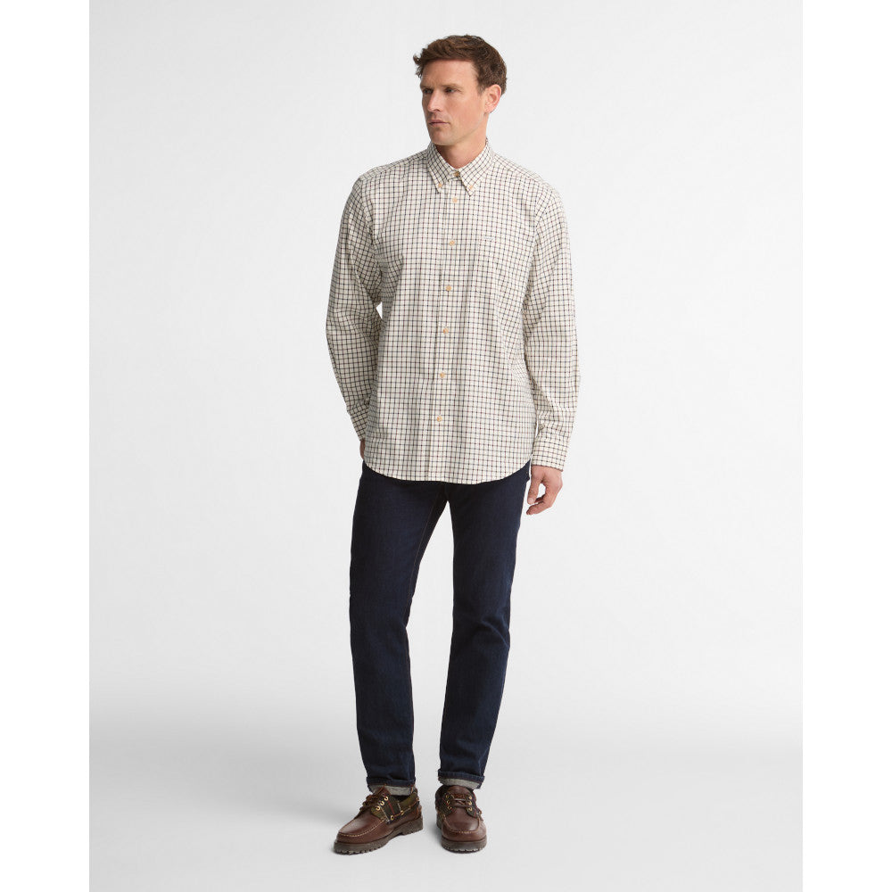Barbour Sporting Dark Bordeaux Tattersall Regular Fit Shirt