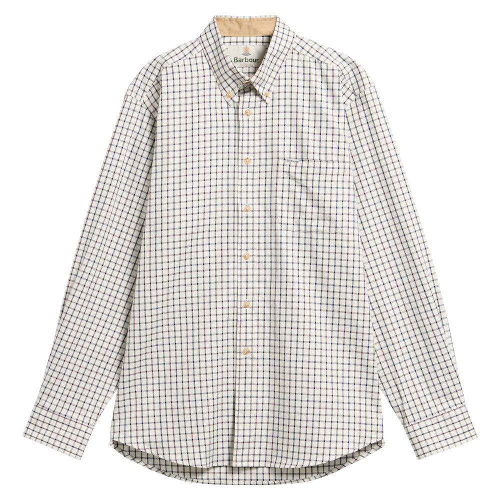 Barbour Sporting Dark Bordeaux Tattersall Regular Fit Shirt