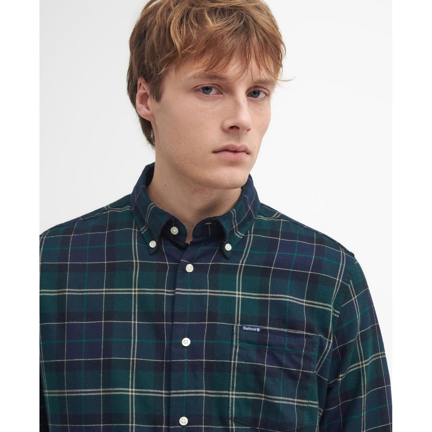 Barbour Fortrose Tailored Fit Green Loch Shirt