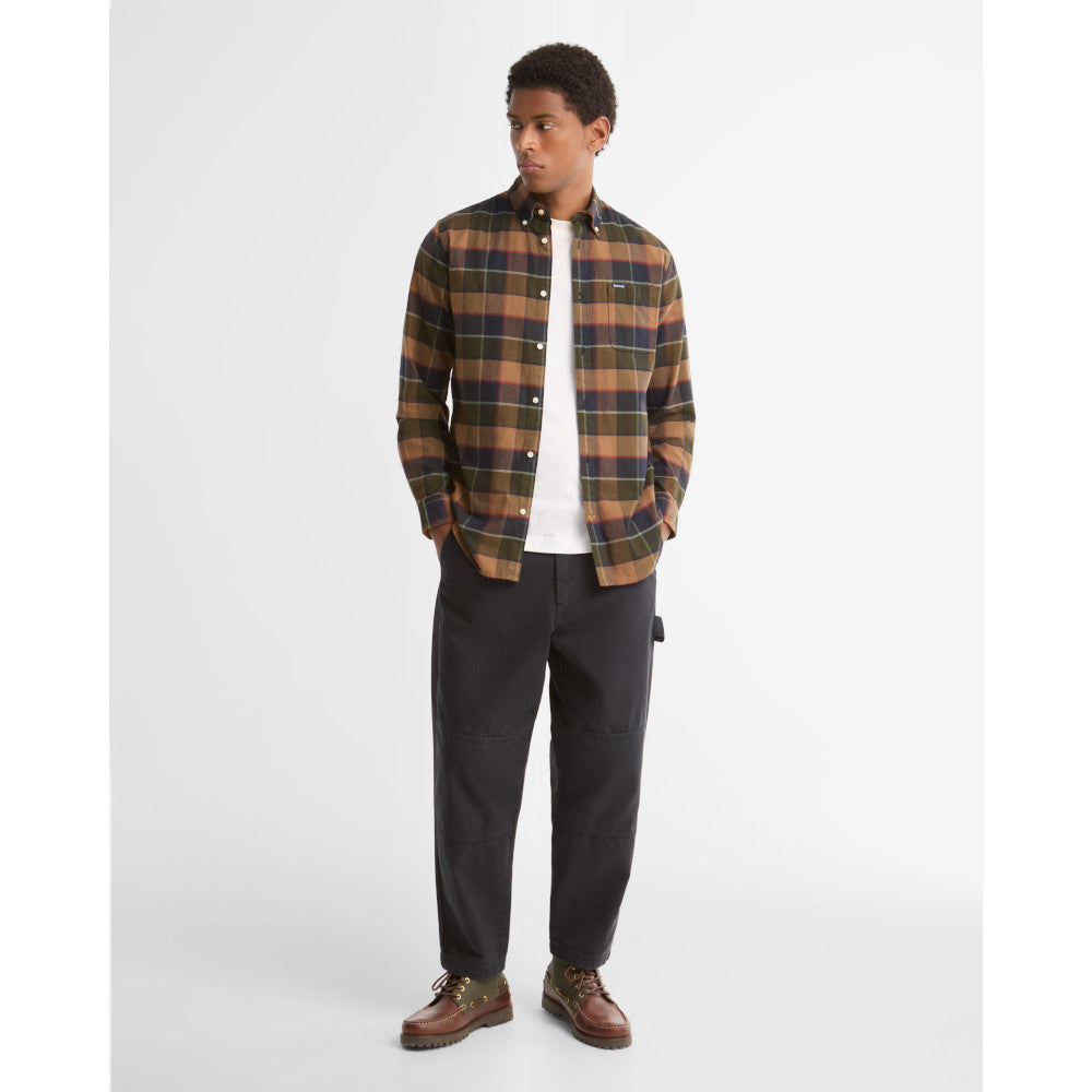 Barbour Valley Olive Tailored Checked Shirt