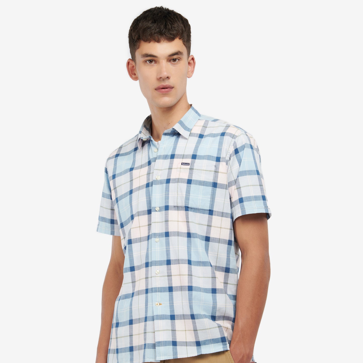 Barbour Gordon Pink Salt Tartan Short Sleeve Shirt