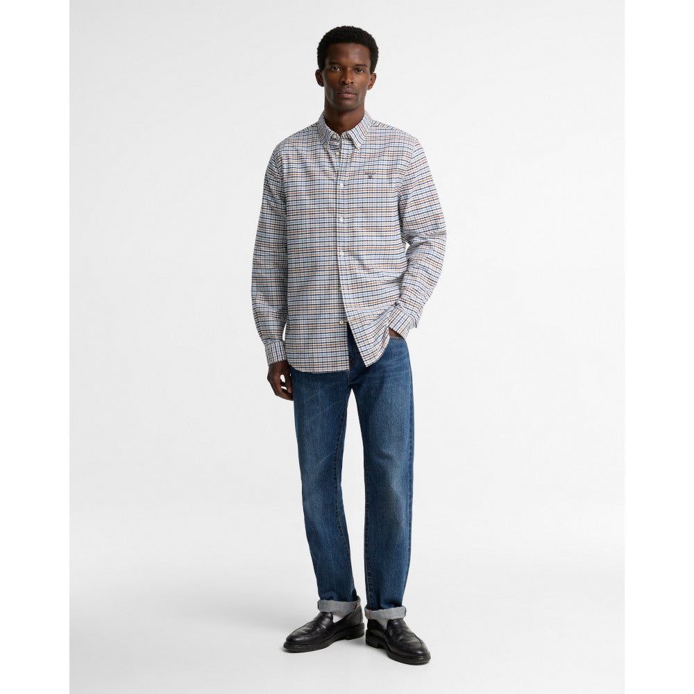 Barbour Rickwood Stone Tailored Gingham Shirt