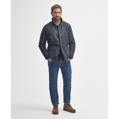 Barbour Hereford Navy Wax Jacket