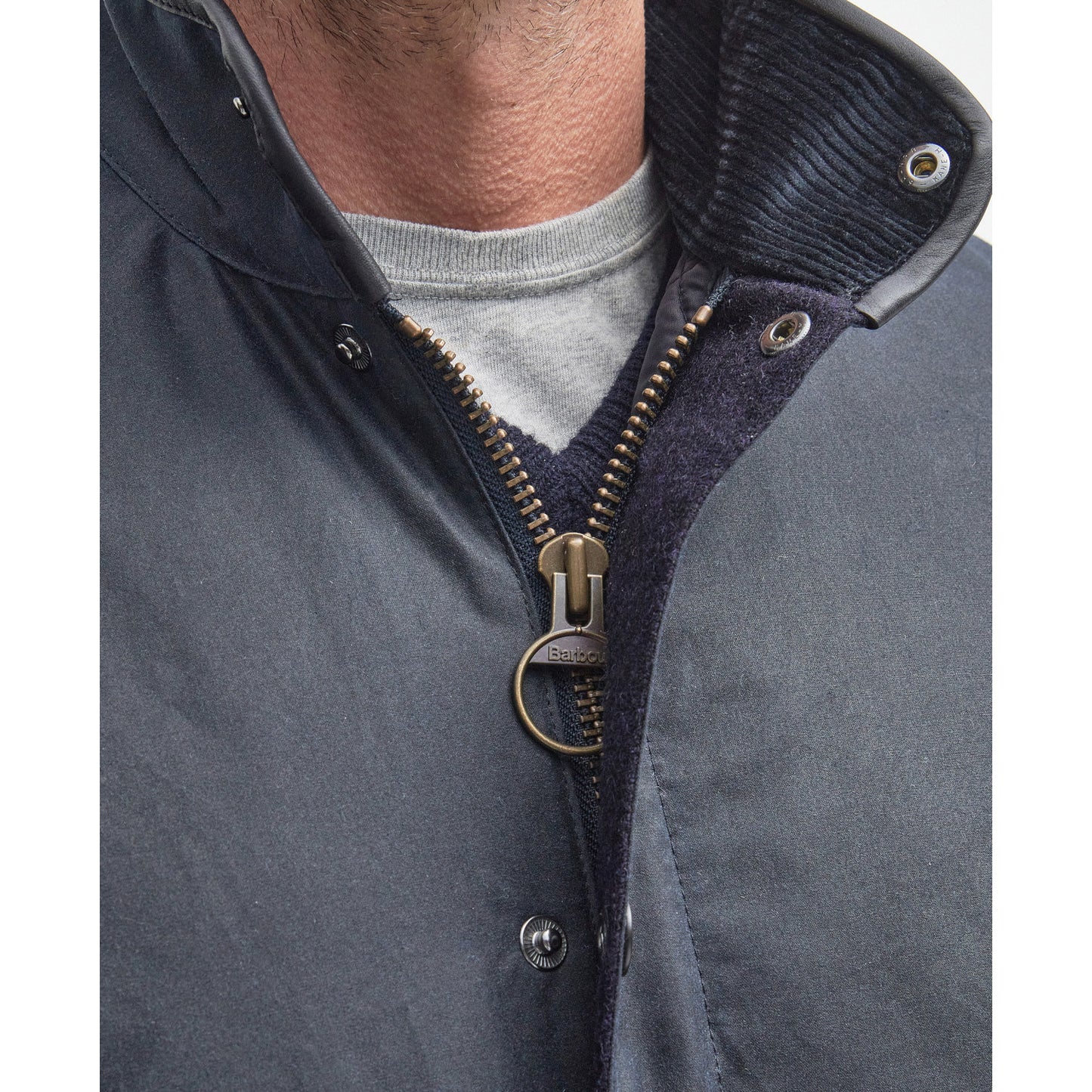 Barbour Hereford Navy Wax Jacket