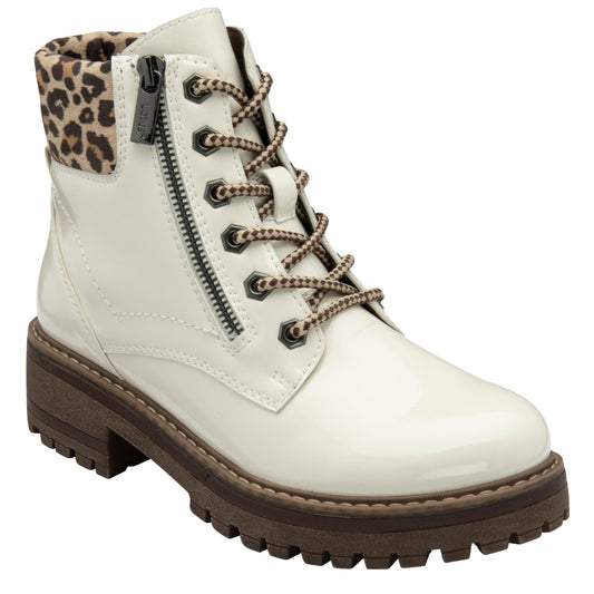 Lotus Myleen White Ankle Boots