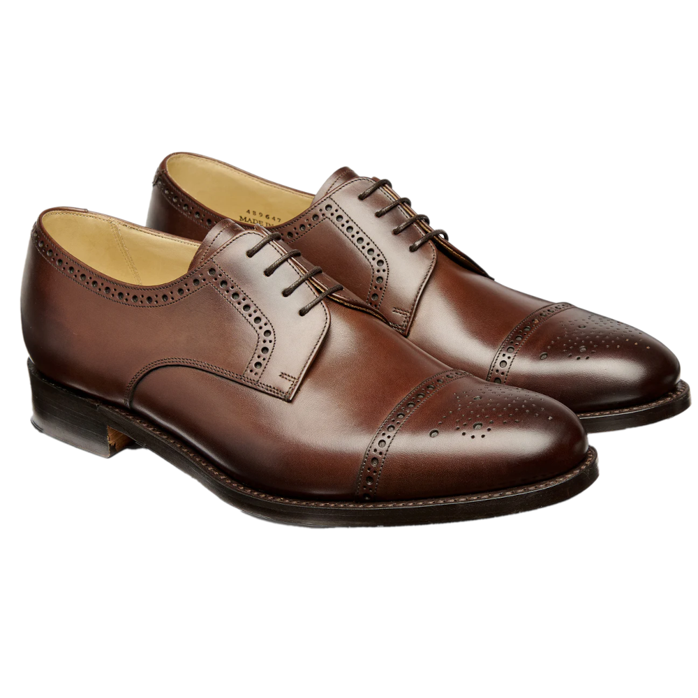 Barker Mowbray Ebony Brown Calf Shoes