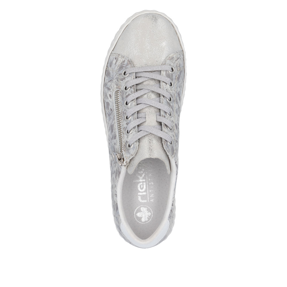 Rieker N0900-90 Fog Silver Trainers