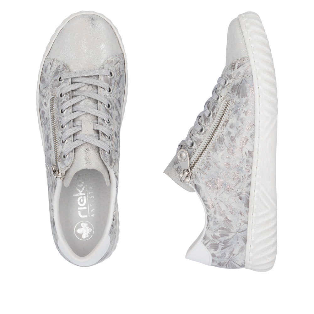 Rieker N0900-90 Fog Silver Trainers