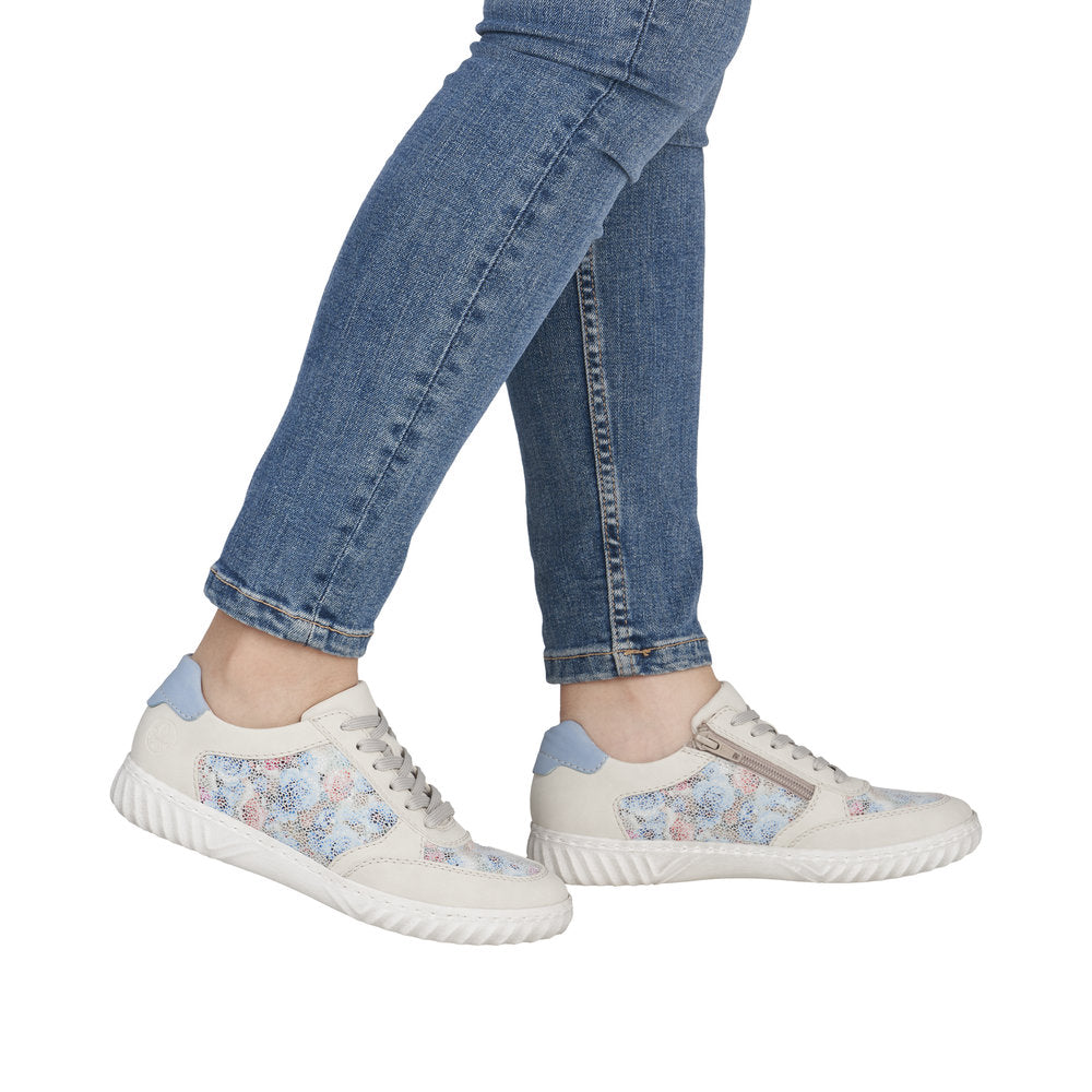 Rieker N0904-90 Aqua Cream Trainers
