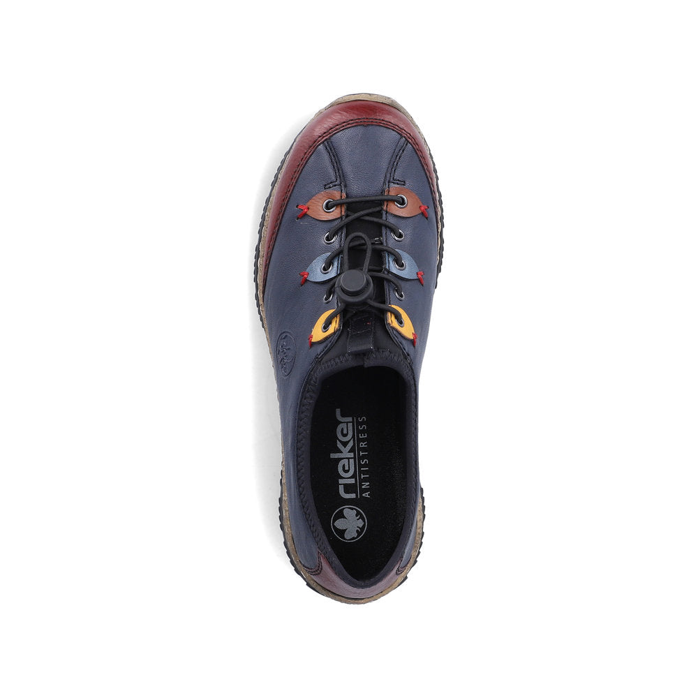Rieker N3271-35 Blue Combination Casual Shoes