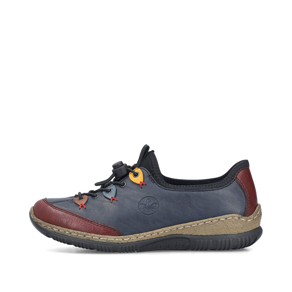 Rieker N3271-35 Blue Combination Casual Shoes