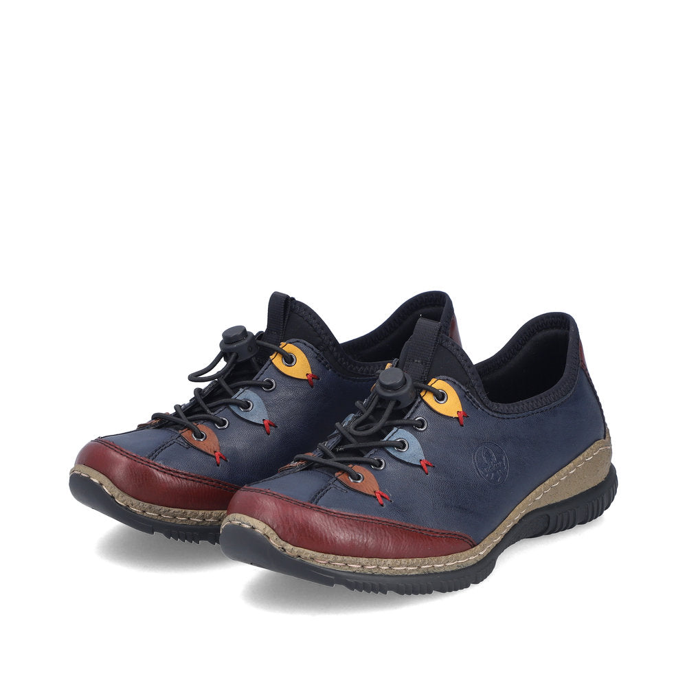 Rieker N3271-35 Blue Combination Casual Shoes