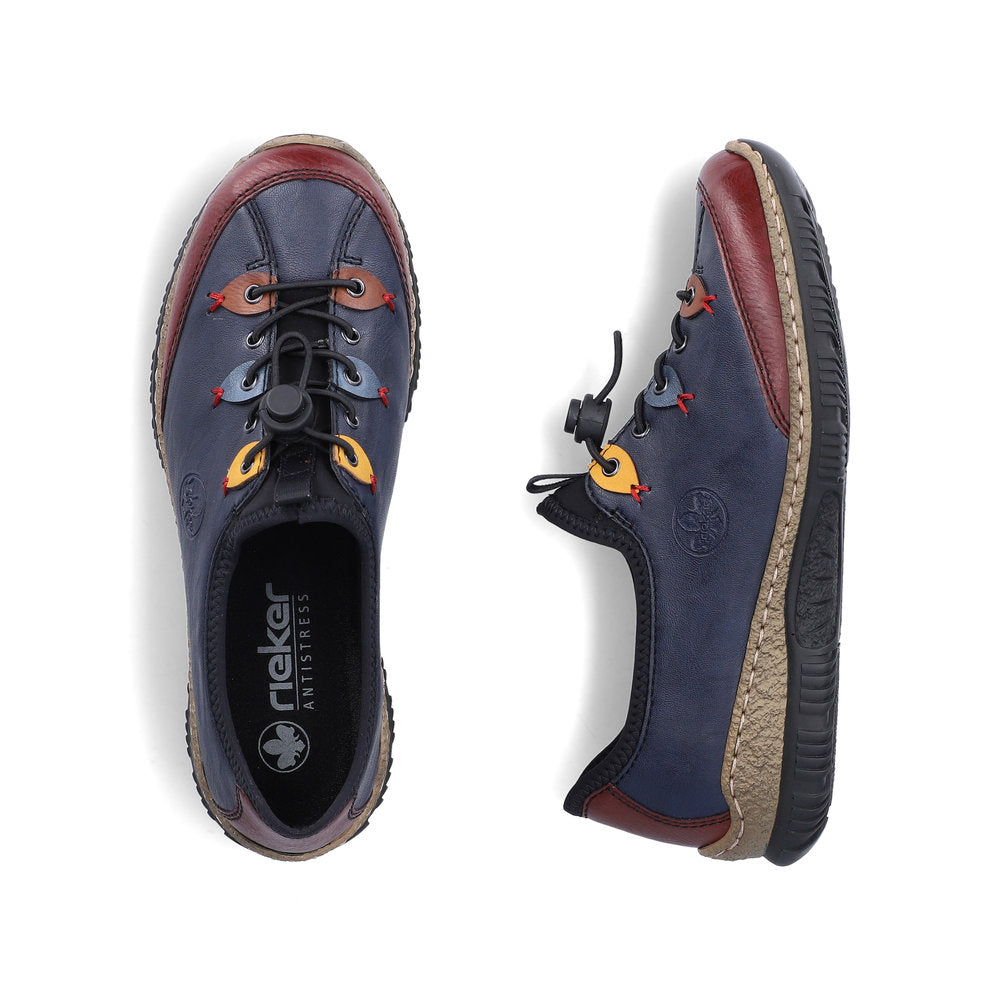 Rieker N3271-35 Blue Combination Casual Shoes
