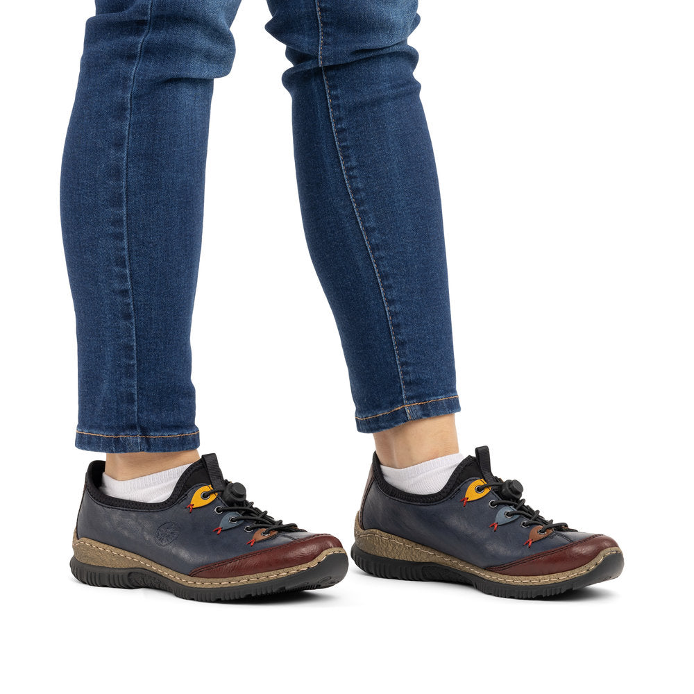 Rieker N3271-35 Blue Combination Casual Shoes