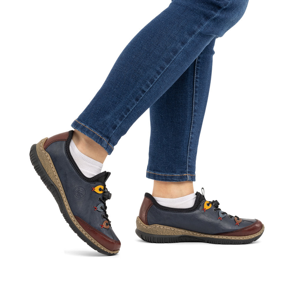 Rieker N3271-35 Blue Combination Casual Shoes