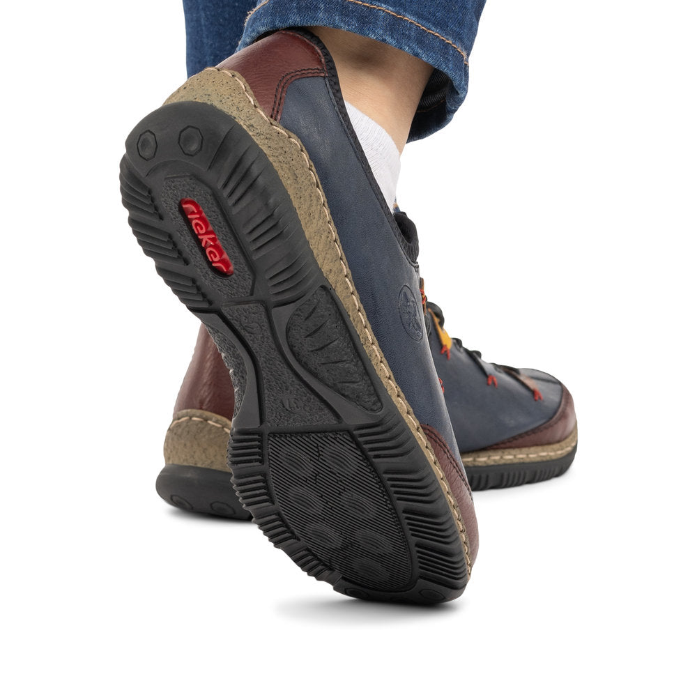 Rieker N3271-35 Blue Combination Casual Shoes