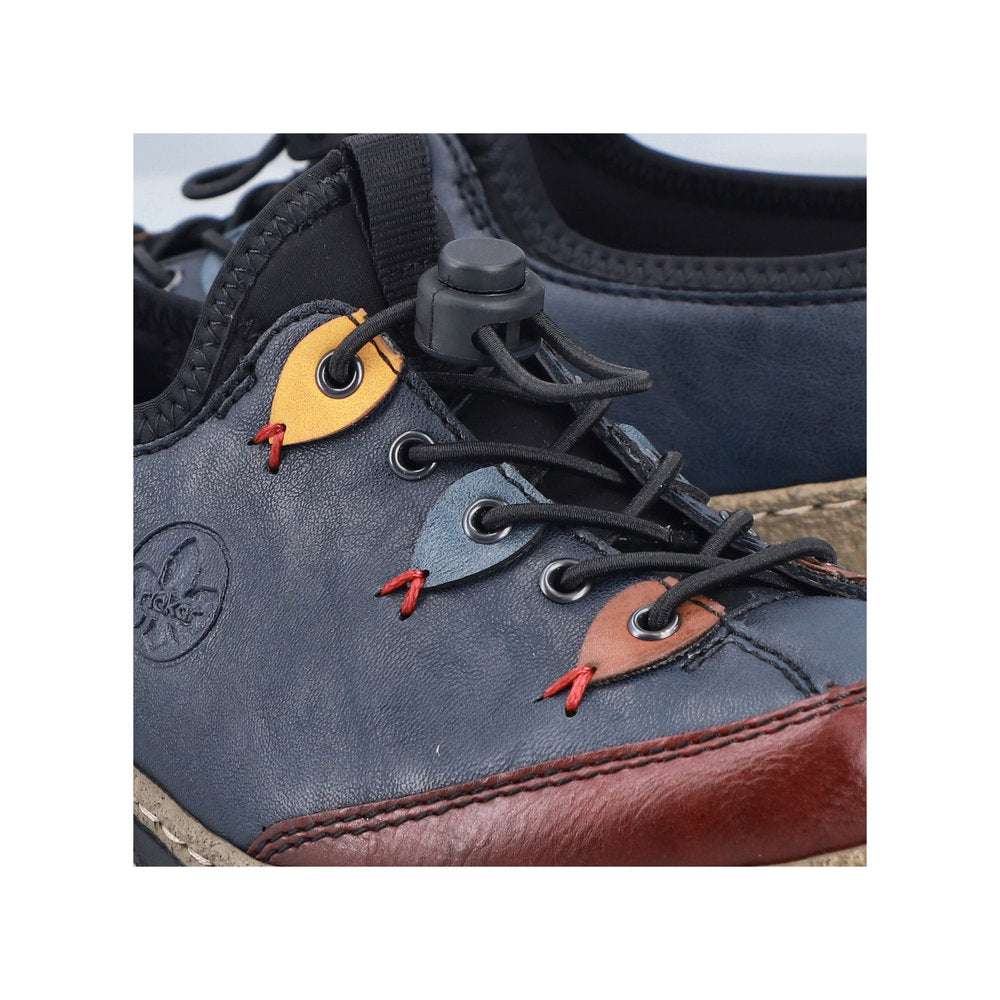 Rieker N3271-35 Blue Combination Casual Shoes