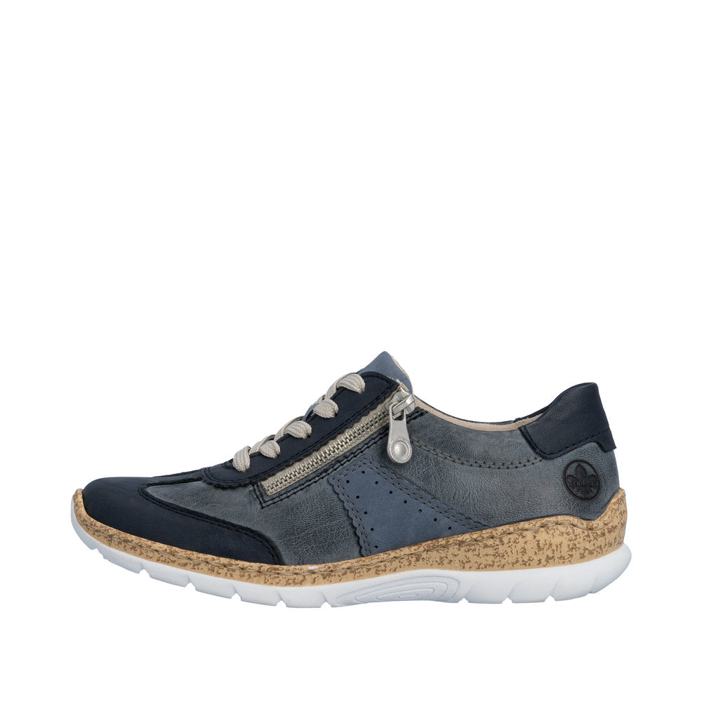 Rieker N4221-14 Pacific Blue Trainers