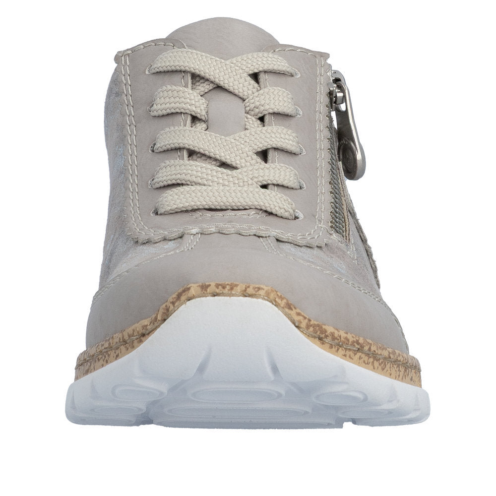 Rieker N4221-90 Rose Metallic Trainers