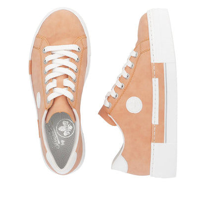 Rieker N49W1-38 Apricot/White Trainers