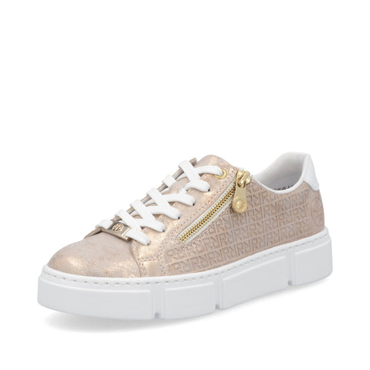 Rieker N5917-90 Rose Gold Trainers