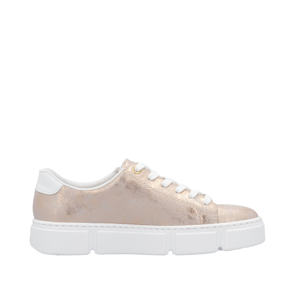 Rieker N5917-90 Rose Gold Trainers