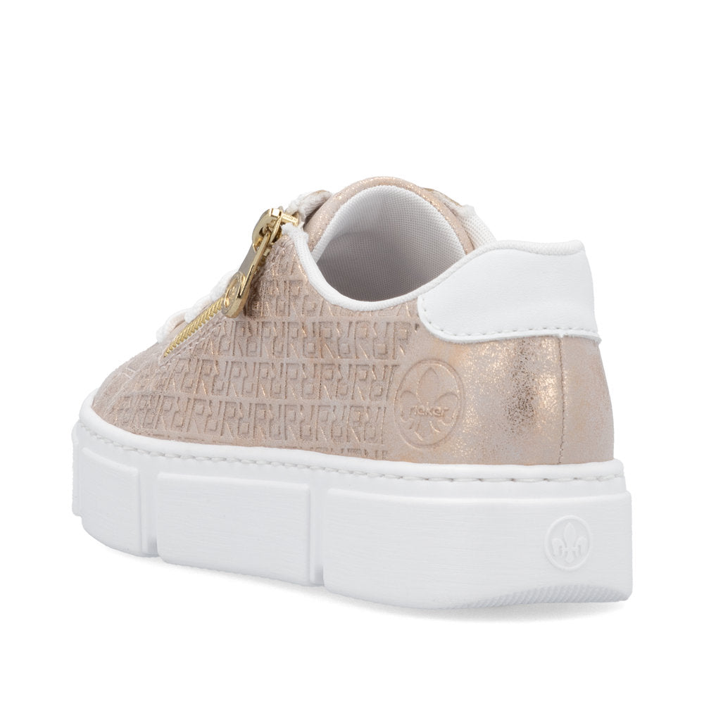 Rieker N5917-90 Rose Gold Trainers