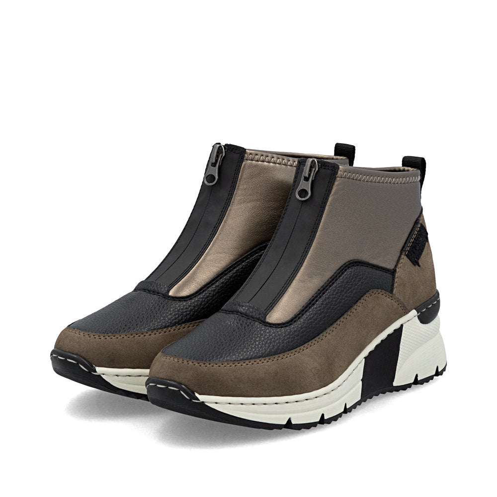 Rieker N6352-25 Brown Black Boots