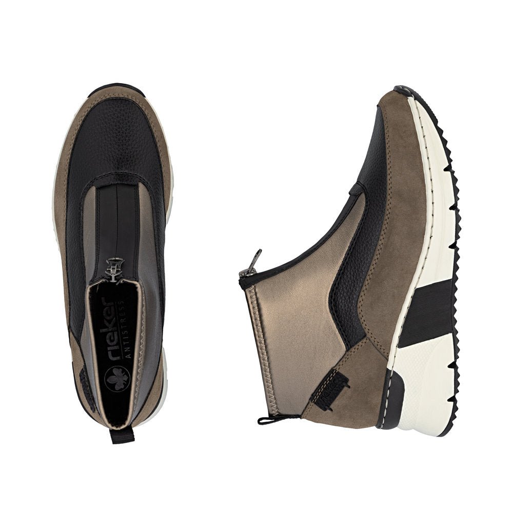 Rieker N6352-25 Brown Black Boots