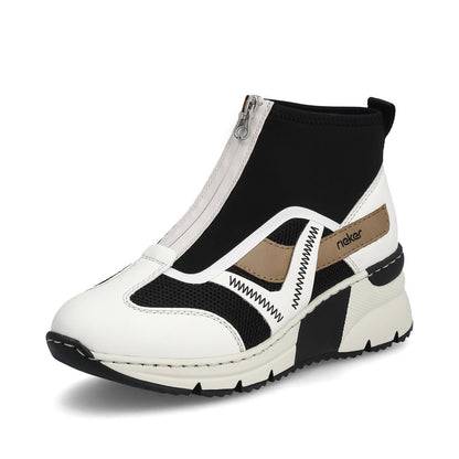 Rieker N6360-00 Offwhite/Black/Beige Boots