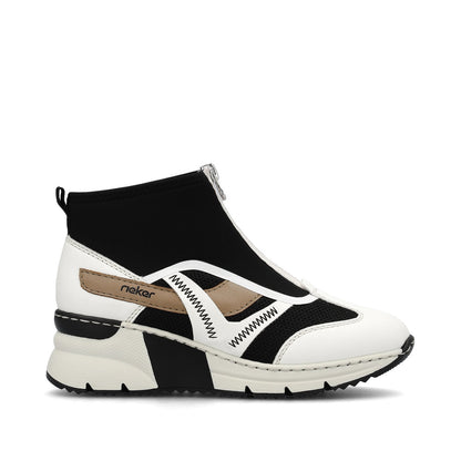 Rieker N6360-00 Offwhite/Black/Beige Boots