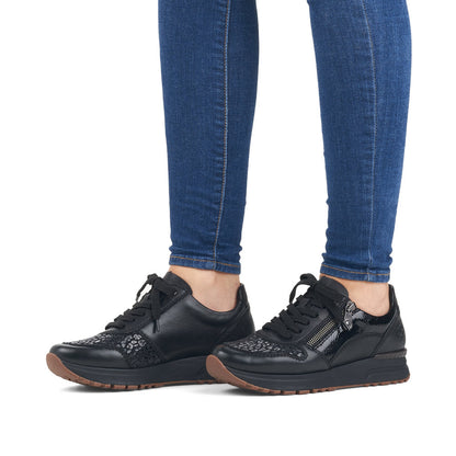 Rieker N7401-00 Narcissa Black Casual Shoes