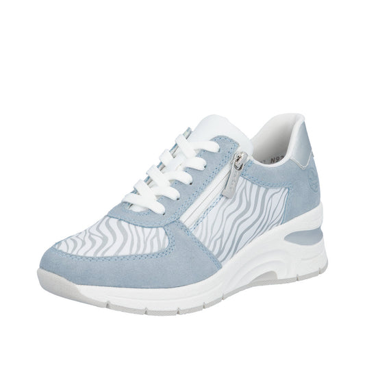 Rieker N9305-80 Blue White Silver Trainers