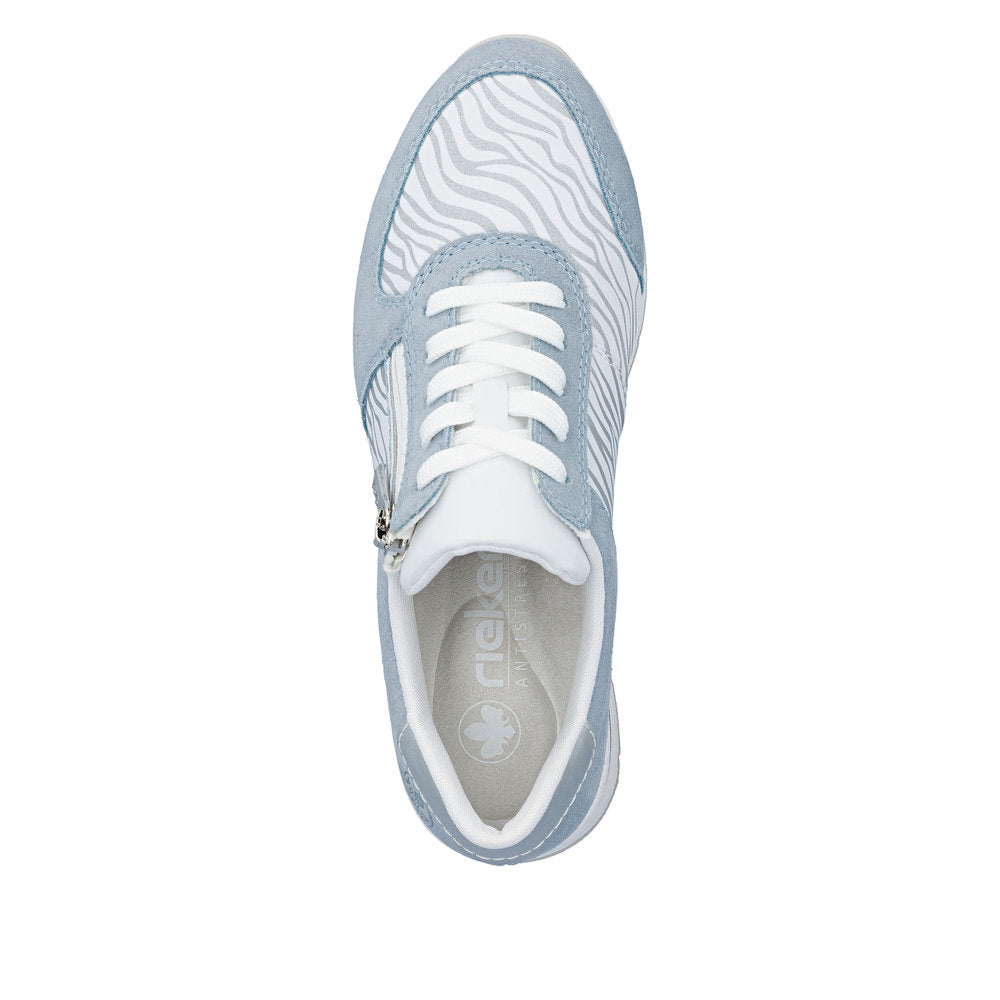 Rieker N9305-80 Blue White Silver Trainers