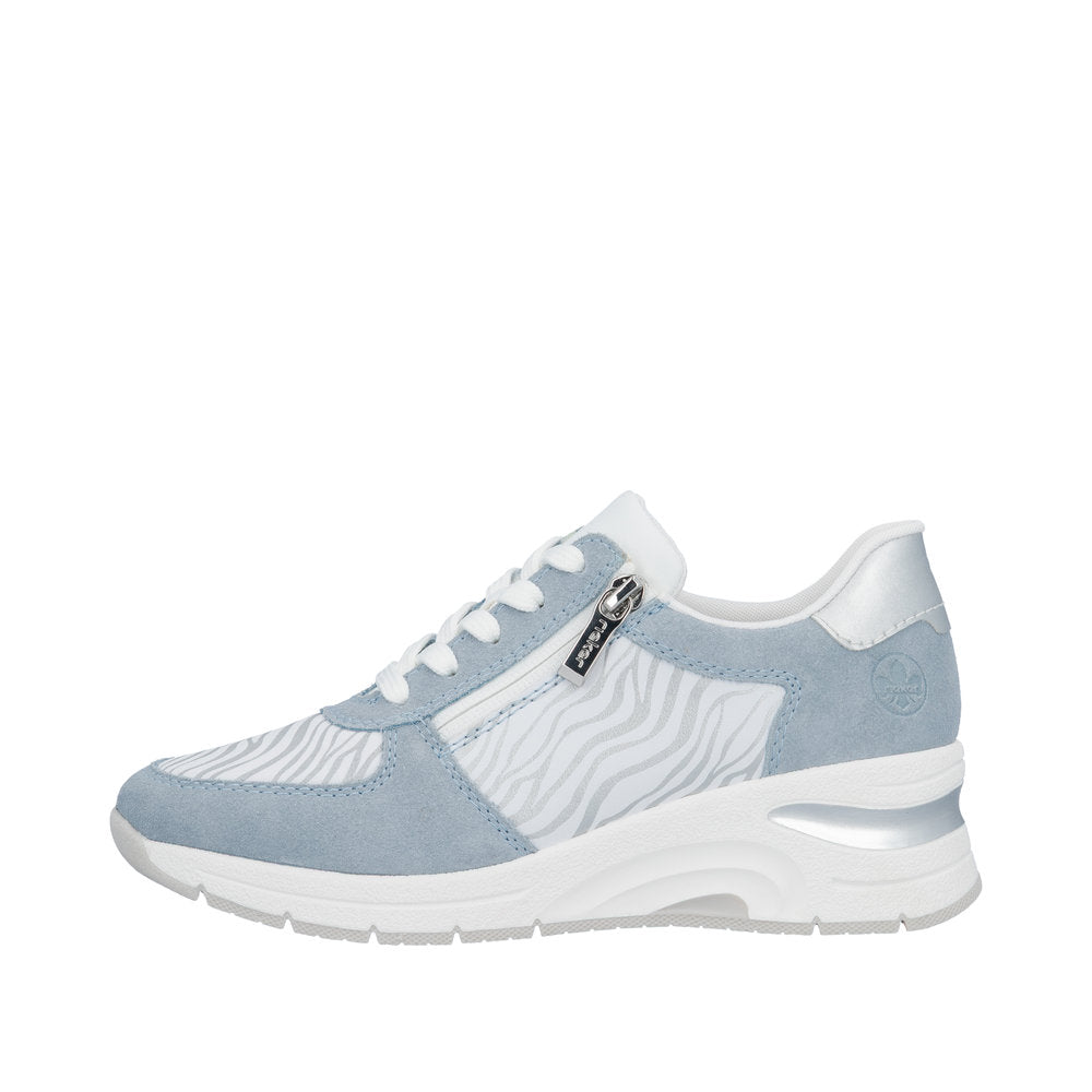 Rieker N9305-80 Blue White Silver Trainers