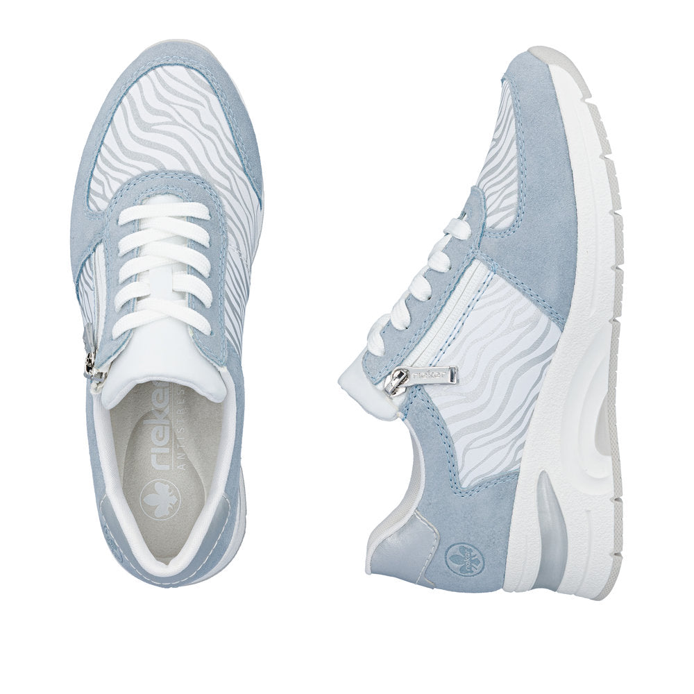 Rieker N9305-80 Blue White Silver Trainers